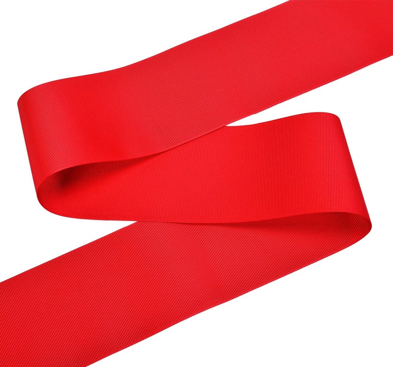 YAMA 3 inch Solid Grosgrain Ribbon Roll - 25 Yards for Gift Wrapping Ribbons, Red - Image 3